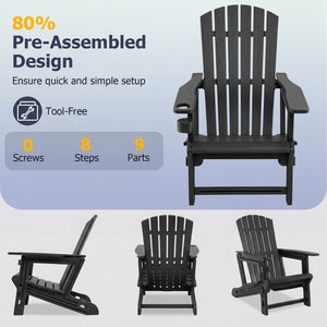 Built to last with weather-resistant HDPE material<br>Features realistic wood-like surface that is anti-fading<br>Smooth surface that is simple to clean<br>Needs minimal maintenance compared to wood chairs required maintenance<br>Fits to the body curve wi