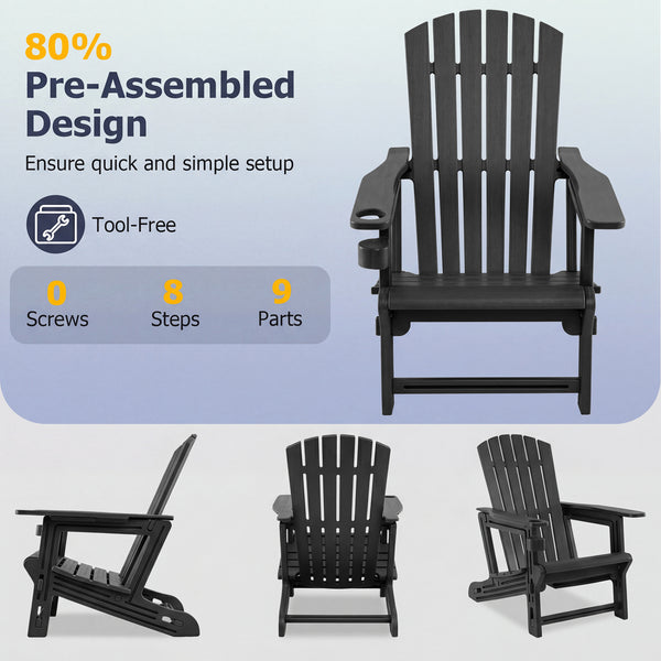 Built to last with weather-resistant HDPE material<br>Features realistic wood-like surface that is anti-fading<br>Smooth surface that is simple to clean<br>Needs minimal maintenance compared to wood chairs required maintenance<br>Fits to the body curve wi