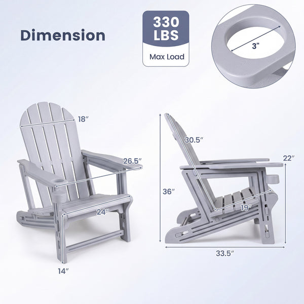 Built to last with weather-resistant HDPE material<br>Features realistic wood-like surface that is anti-fading<br>Smooth surface that is simple to clean<br>Needs minimal maintenance compared to wood chairs required maintenance<br>Fits to the body curve wi