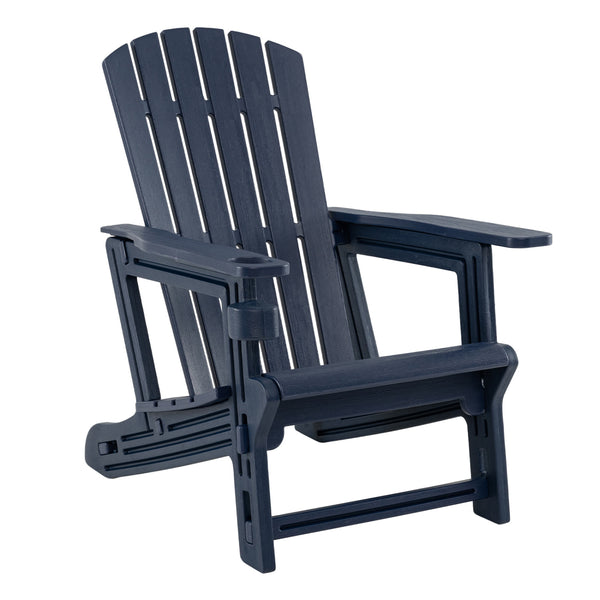 Premium HDPE material provides excellent weather resistance for long-term use<br>Realistic wood grain texture for a natural outdoor appearance<br>The reliable structure supports up to 330 lbs weight capacity<br>103Â° inclined backrest for enhanced support