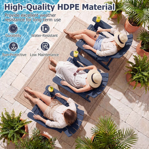Premium HDPE material provides excellent weather resistance for long-term use<br>Realistic wood grain texture for a natural outdoor appearance<br>The reliable structure supports up to 330 lbs weight capacity<br>103Â° inclined backrest for enhanced support