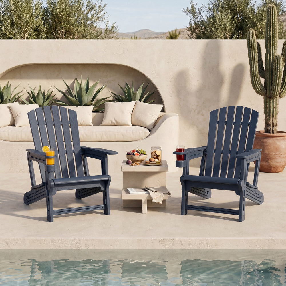 Premium HDPE material provides excellent weather resistance for long-term use<br>Realistic wood grain texture for a natural outdoor appearance<br>The reliable structure supports up to 330 lbs weight capacity<br>103Â° inclined backrest for enhanced support