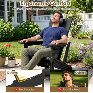 Curved backrest offers enhanced support for your back and shoulders<br>With wide armrests for added comfort and support<br>Built-in cup holder keeps your drink within easy reach<br>HDPE material is sun-protective  fade-resistant  waterproof  built to last