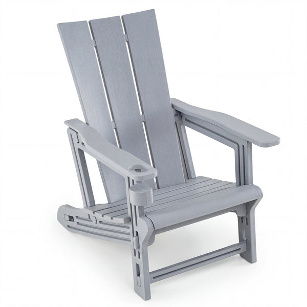 Curved backrest offers enhanced support for your back and shoulders<br>With wide armrests for added comfort and support<br>Built-in cup holder keeps your drink within easy reach<br>HDPE material is sun-protective  fade-resistant  waterproof  built to last