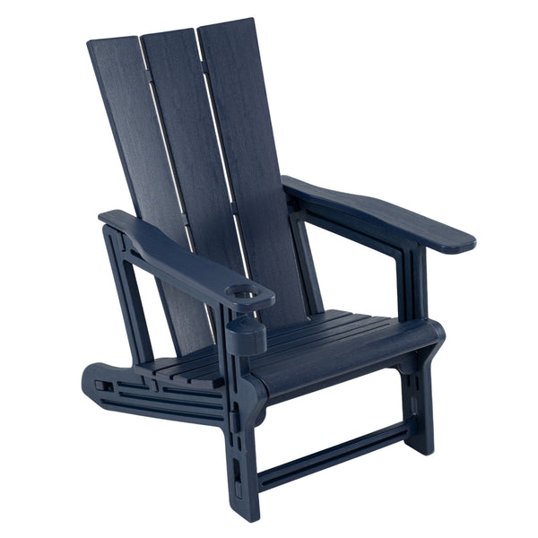 Curved backrest offers enhanced support for your back and shoulders<br>With wide armrests for added comfort and support<br>Built-in cup holder keeps your drink within easy reach<br>HDPE material is sun-protective  fade-resistant  waterproof  built to last