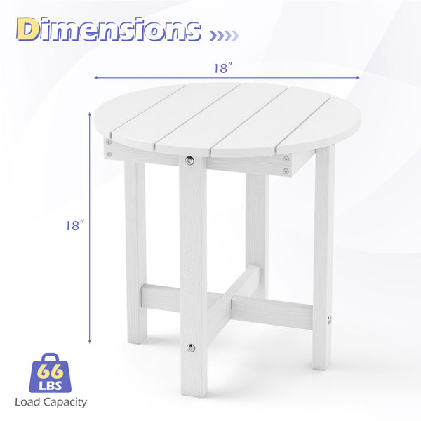 All-weather HIPS material is anti-crack  sun-protective  and waterproof Reinforced hardware and stable X-shaped base to ensure a reliable frame Slatted tabletop with stylish wood-grain detail for patio-ready appeal Features a smooth surface that is easy t