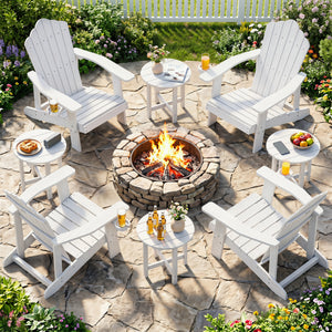 All-weather HIPS material is anti-crack  sun-protective  and waterproof Reinforced hardware and stable X-shaped base to ensure a reliable frame Slatted tabletop with stylish wood-grain detail for patio-ready appeal Features a smooth surface that is easy t