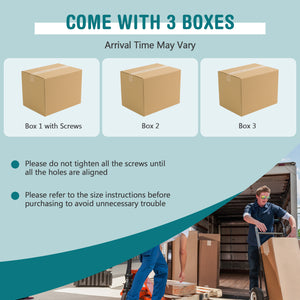 Ship in 3 boxes (box 1 includes screws)  may not arrive on the same day<br>Put needed items on the coffee table for easy access<br>Put legs on the ottoman with cushion for complete relaxation<br>Combine a coffee table and ottoman as one to create a height