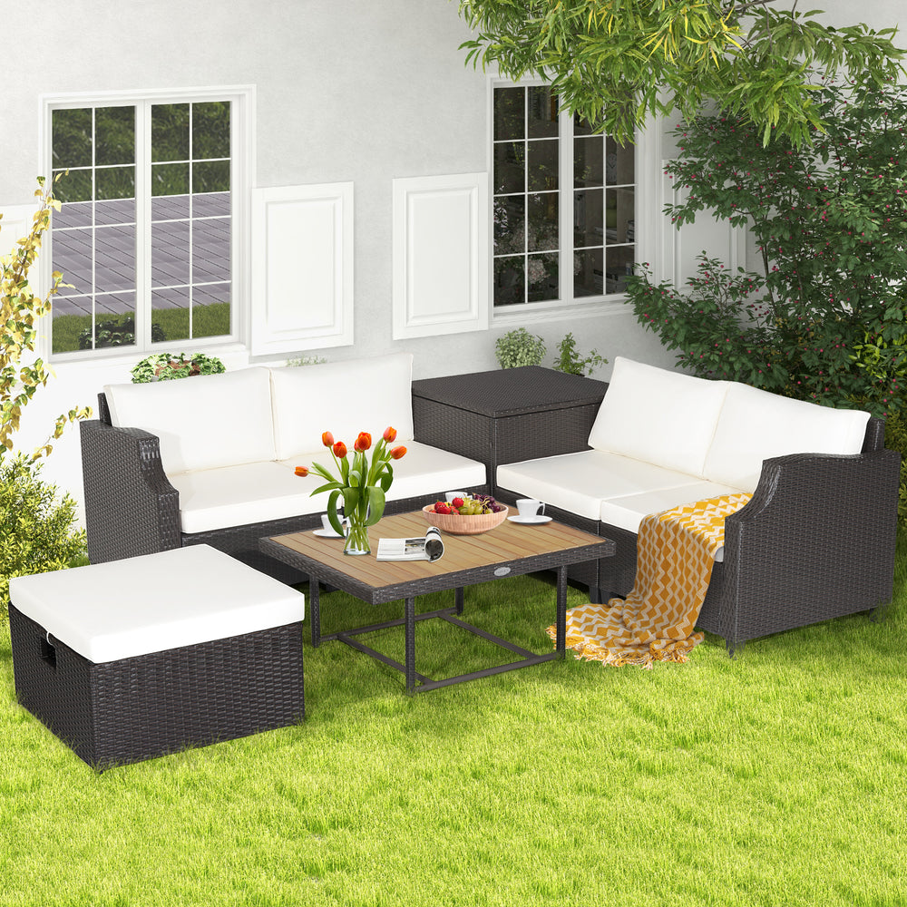 Ship in 3 boxes (box 1 includes screws)  may not arrive on the same day<br>Put needed items on the coffee table for easy access<br>Put legs on the ottoman with cushion for complete relaxation<br>Combine a coffee table and ottoman as one to create a height