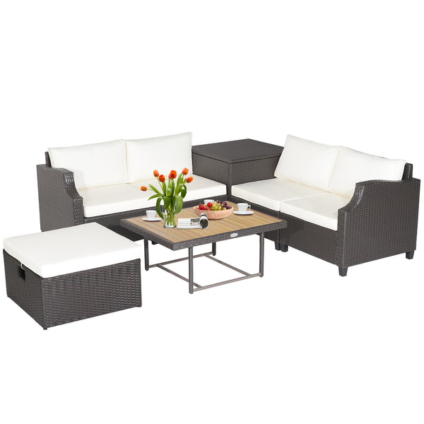Ship in 3 boxes (box 1 includes screws)  may not arrive on the same day<br>Put needed items on the coffee table for easy access<br>Put legs on the ottoman with cushion for complete relaxation<br>Combine a coffee table and ottoman as one to create a height