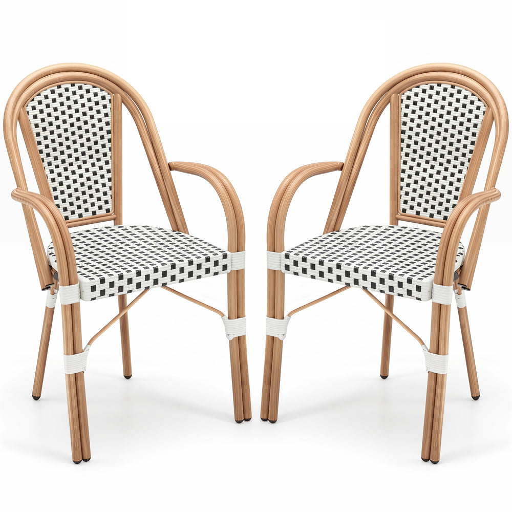 Discover the perfect blend of classic French style and modern comfort<br>The wood-like frame surface adds a classic decorative element<br>Hand-woven with premium PE rattan for a breathable seating experience<br>Fade-resistant and sun-protective wicker mai
