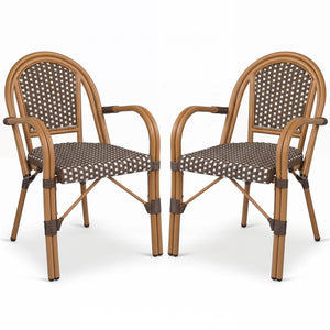 Discover the perfect blend of classic French style and modern comfort<br>The wood-like frame surface adds a classic decorative element<br>Hand-woven with premium PE rattan for a breathable seating experience<br>Fade-resistant and sun-protective wicker mai