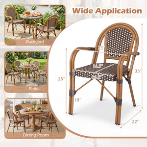 Discover the perfect blend of classic French style and modern comfort<br>The wood-like frame surface adds a classic decorative element<br>Hand-woven with premium PE rattan for a breathable seating experience<br>Fade-resistant and sun-protective wicker mai