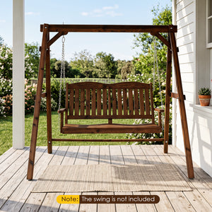 Heavy-duty A-frame structure for exceptional stability and safety<br>Reinforced top beam and solid leg boards provide superior structural integrity<br>880 lbs weight capacity supports families and group use<br>Dual reinforcement bars on each side prevent 