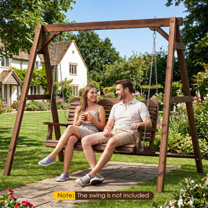 Heavy-duty A-frame structure for exceptional stability and safety<br>Reinforced top beam and solid leg boards provide superior structural integrity<br>880 lbs weight capacity supports families and group use<br>Dual reinforcement bars on each side prevent 
