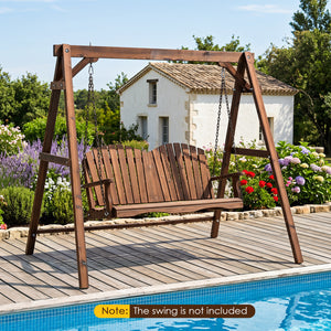 Heavy-duty A-frame structure for exceptional stability and safety<br>Reinforced top beam and solid leg boards provide superior structural integrity<br>880 lbs weight capacity supports families and group use<br>Dual reinforcement bars on each side prevent 