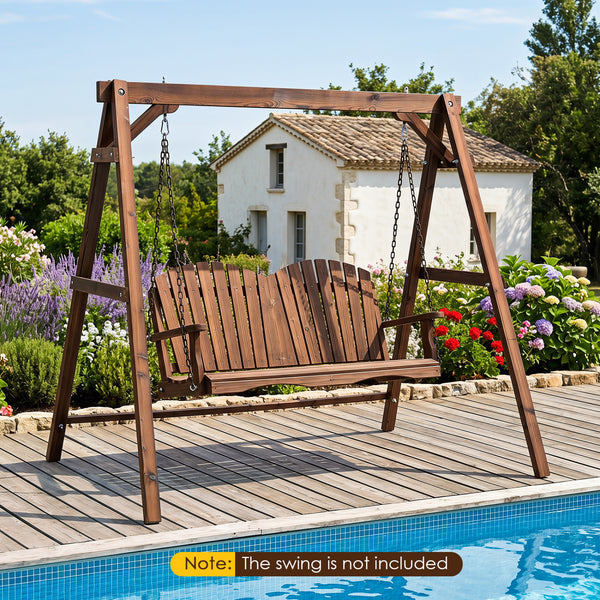 Heavy-duty A-frame structure for exceptional stability and safety<br>Reinforced top beam and solid leg boards provide superior structural integrity<br>880 lbs weight capacity supports families and group use<br>Dual reinforcement bars on each side prevent 