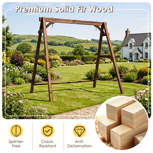 Heavy-duty A-frame structure for exceptional stability and safety<br>Reinforced top beam and solid leg boards provide superior structural integrity<br>880 lbs weight capacity supports families and group use<br>Dual reinforcement bars on each side prevent 