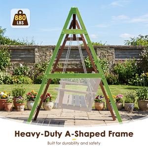 Heavy-duty A-frame structure for exceptional stability and safety<br>Reinforced top beam and solid leg boards provide superior structural integrity<br>880 lbs weight capacity supports families and group use<br>Dual reinforcement bars on each side prevent 
