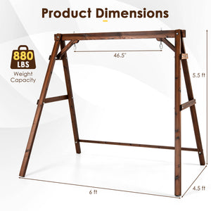 Heavy-duty A-frame structure for exceptional stability and safety<br>Reinforced top beam and solid leg boards provide superior structural integrity<br>880 lbs weight capacity supports families and group use<br>Dual reinforcement bars on each side prevent 