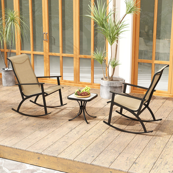 Gentle rocking relieves fatigue and pressure for more relaxation<br>Anti-slip pads and bottom stoppers for high safety<br>Made of premium fabric which is breathable and long-lasting<br>Supported by reinforced metal frame for high stability<br>Each rocking