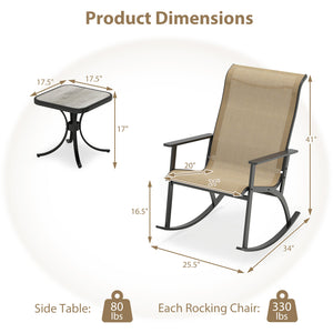 Gentle rocking relieves fatigue and pressure for more relaxation<br>Anti-slip pads and bottom stoppers for high safety<br>Made of premium fabric which is breathable and long-lasting<br>Supported by reinforced metal frame for high stability<br>Each rocking