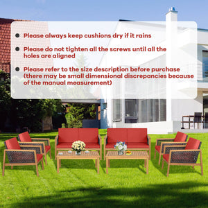 Come with 2 packages  may arrive separately <br>High quality acacia wood for steady performance and rustic touch <br>Withstand weather variations thanks to its all-weather mix of brown PE rattan <br>Bring a soft sitting experience with breathable and thic