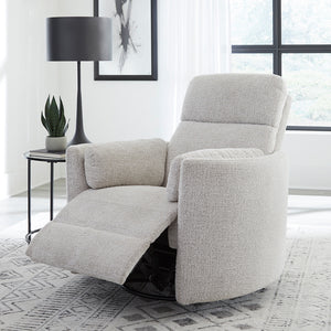 Radius - Angora Linen Manual Swivel Recliner