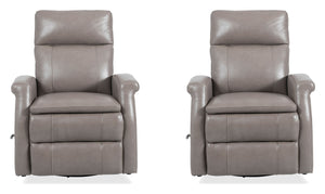 Bristol - Graphite Swivel Glider Recliner Two Pack