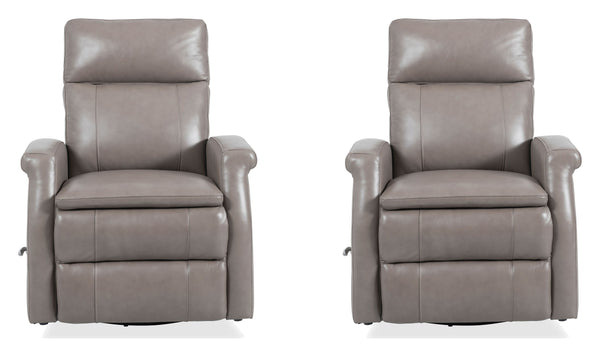Bristol - Graphite Swivel Glider Recliner Two Pack