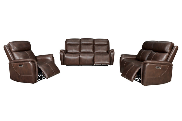 Cascade - Auburn Power Reclining Sofa Loveseat and Recliner