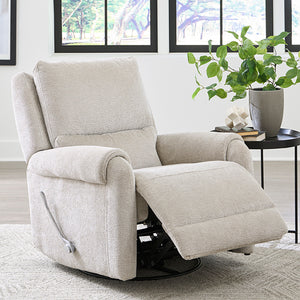 Gentry - Ecru Mist Manual Swivel Glider Recliner