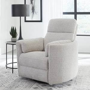 Radius - Angora Linen Manual Swivel Recliner