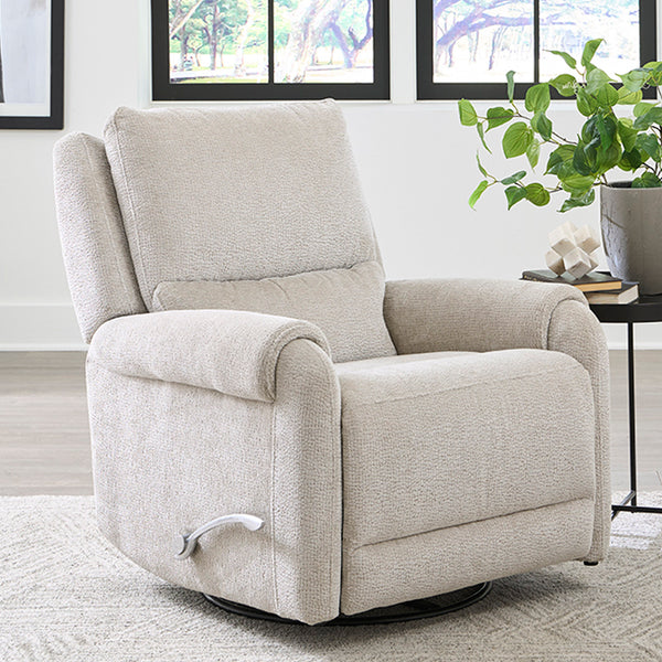 Gentry - Ecru Mist Manual Swivel Glider Recliner