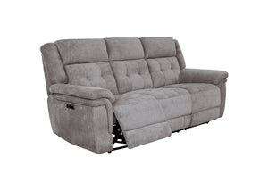 Richland - Bristol Grey Power Reclining Sofa
