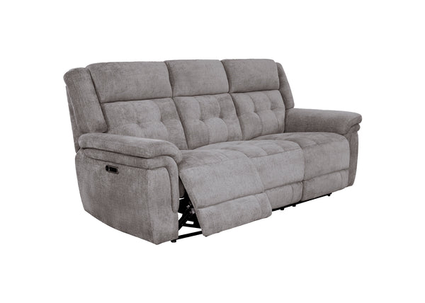 Richland - Bristol Grey Power Reclining Sofa
