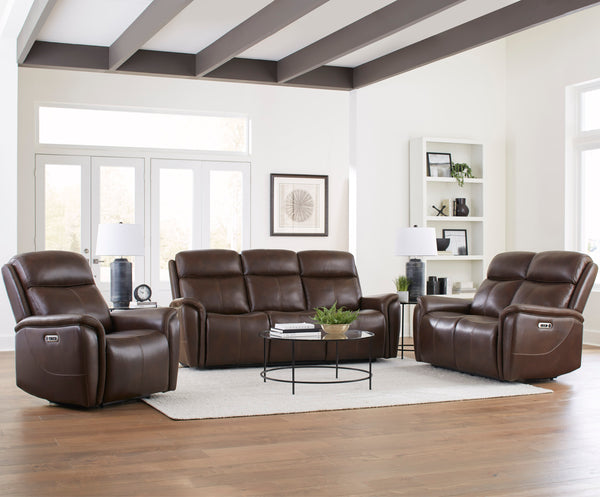 Cascade - Auburn Power Reclining Sofa Loveseat and Recliner