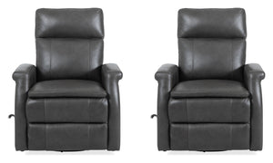 Bristol - Raven Swivel Glider Recliner Two Pack