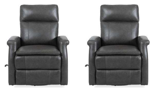 Bristol - Raven Swivel Glider Recliner Two Pack