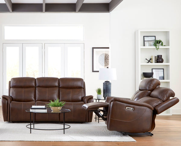 Cascade - Auburn Power Reclining Sofa and Loveseat