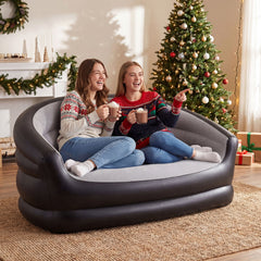 Soft flocked top offers cozy  skin-friendly lounging experience<br>Wrap-around backrest and armrests support all-day comfort<br>3-5 min quick inflation via a convenient 2-in-1 valve<br>Folds compact for easy storage or transport<br>6.5 lbs light weight fo