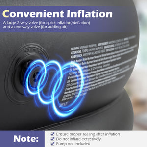 Soft flocked top offers cozy  skin-friendly lounging experience<br>Wrap-around backrest and armrests support all-day comfort<br>3-5 min quick inflation via a convenient 2-in-1 valve<br>Folds compact for easy storage or transport<br>6.5 lbs light weight fo