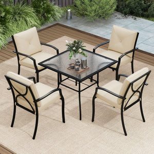 Includes large seat cushions and comfy back pillows for outdoor relaxation<br>Crafted from premium olefin cushions  fade-resistant  wear-resistant  reliable<br>High backs  curved armrests  and wide seats offer ergonomic support and comfort<br>The seat and