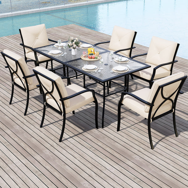 Includes large seat cushions and comfy back pillows for outdoor relaxation<br>Crafted from premium olefin cushions  fade-resistant  wear-resistant  reliable<br>High backs  curved armrests  and wide seats offer ergonomic support and comfort<br>The seat and