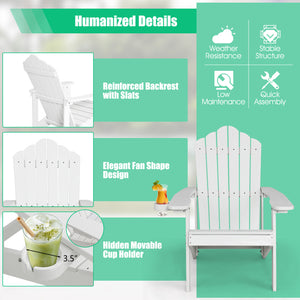 All weather and solid HIPS can last for a long time in outdoors<br>Wide seat provides comfortable sitting experience <br>Equipped with ergonomic armrests to relax your arms<br>High slanted backrest fits the curve of the human back<br>304 stainless steel s