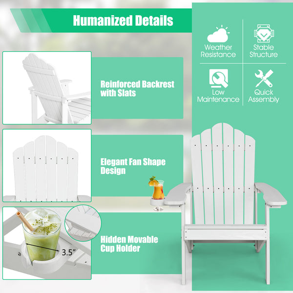 All weather and solid HIPS can last for a long time in outdoors<br>Wide seat provides comfortable sitting experience <br>Equipped with ergonomic armrests to relax your arms<br>High slanted backrest fits the curve of the human back<br>304 stainless steel s