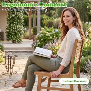 Natural teak elegance brings a warm tone and high stability to your outdoor space<br>The smooth touch accounts for an undeniably premium tactile feeling<br>These reinforced crossbars provide uncompromising structural strength<br>Remain reliable and enduri