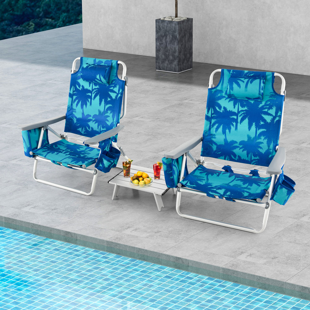 5-position adjustable backrest for reading  sunbathing and napping<br>Ergonomic padded head pillow and widened armrests for neck support<br>Stable triangular structure with reinforced metal crossbars for safety<br>Premium waterproof and tear-resistant PVC