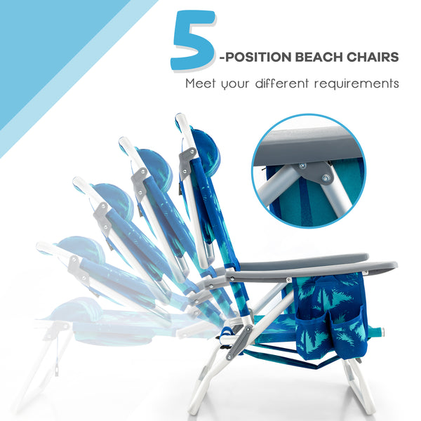 5-position adjustable backrest for reading  sunbathing and napping<br>Ergonomic padded head pillow and widened armrests for neck support<br>Stable triangular structure with reinforced metal crossbars for safety<br>Premium waterproof and tear-resistant PVC