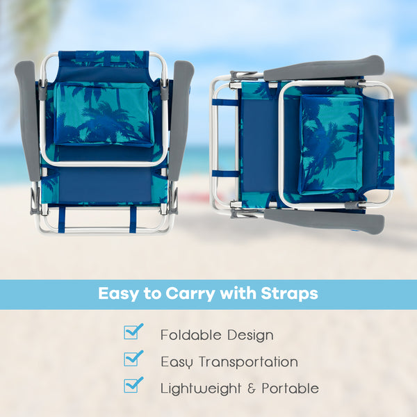 5-position adjustable backrest for reading  sunbathing and napping<br>Ergonomic padded head pillow and widened armrests for neck support<br>Stable triangular structure with reinforced metal crossbars for safety<br>Premium waterproof and tear-resistant PVC
